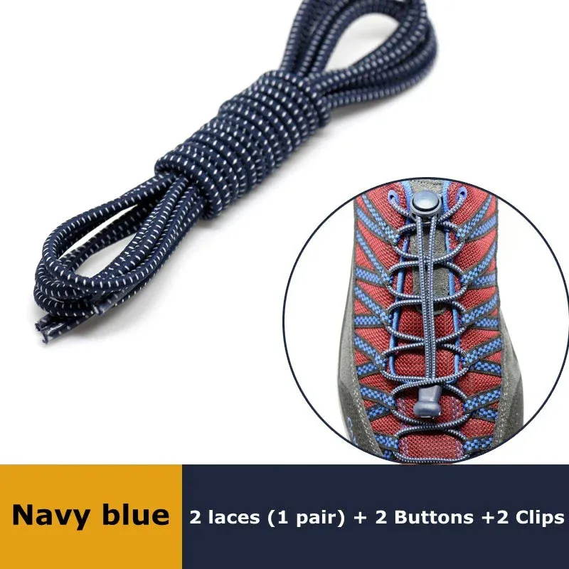 1Pair Shoelaces for Sneaker Elastic No Tie Shoe Laces