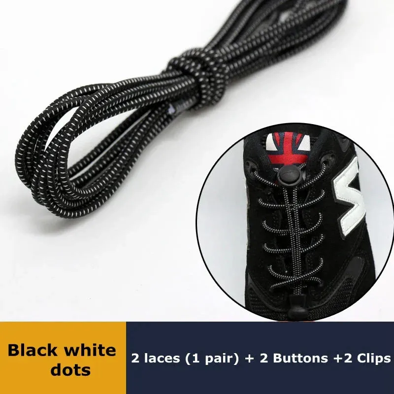 1Pair Shoelaces for Sneaker Elastic No Tie Shoe Laces