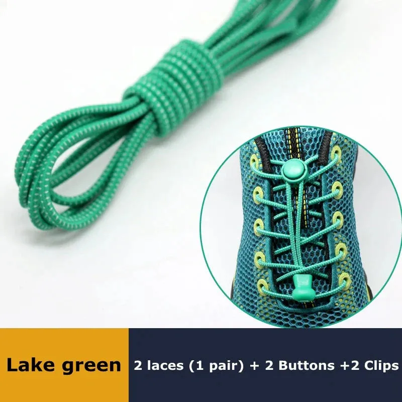 1Pair Shoelaces for Sneaker Elastic No Tie Shoe Laces