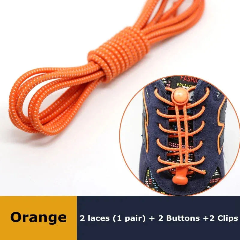 1Pair Shoelaces for Sneaker Elastic No Tie Shoe Laces