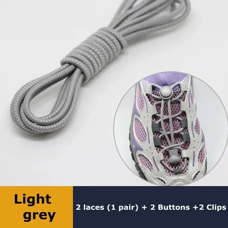 1Pair Shoelaces for Sneaker Elastic No Tie Shoe Laces