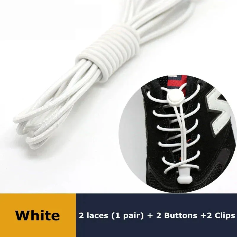 1Pair Shoelaces for Sneaker Elastic No Tie Shoe Laces