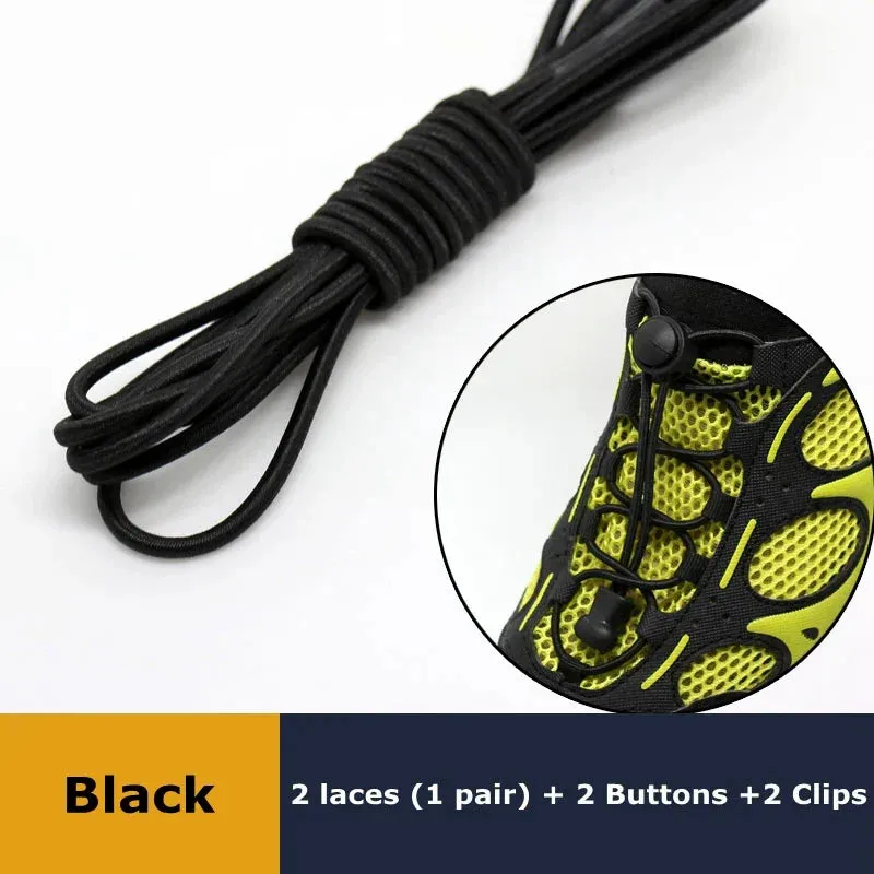 1Pair Shoelaces for Sneaker Elastic No Tie Shoe Laces