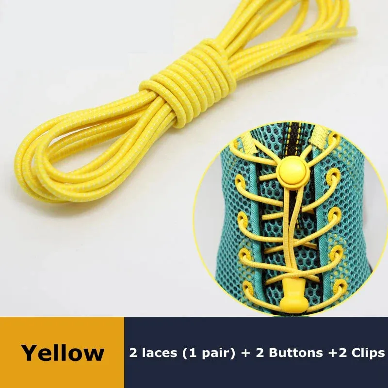 1Pair Shoelaces for Sneaker Elastic No Tie Shoe Laces