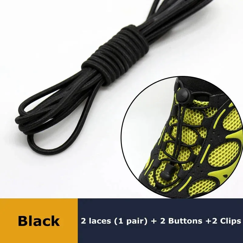 1Pair Shoelaces for Sneaker Elastic No Tie Shoe Laces