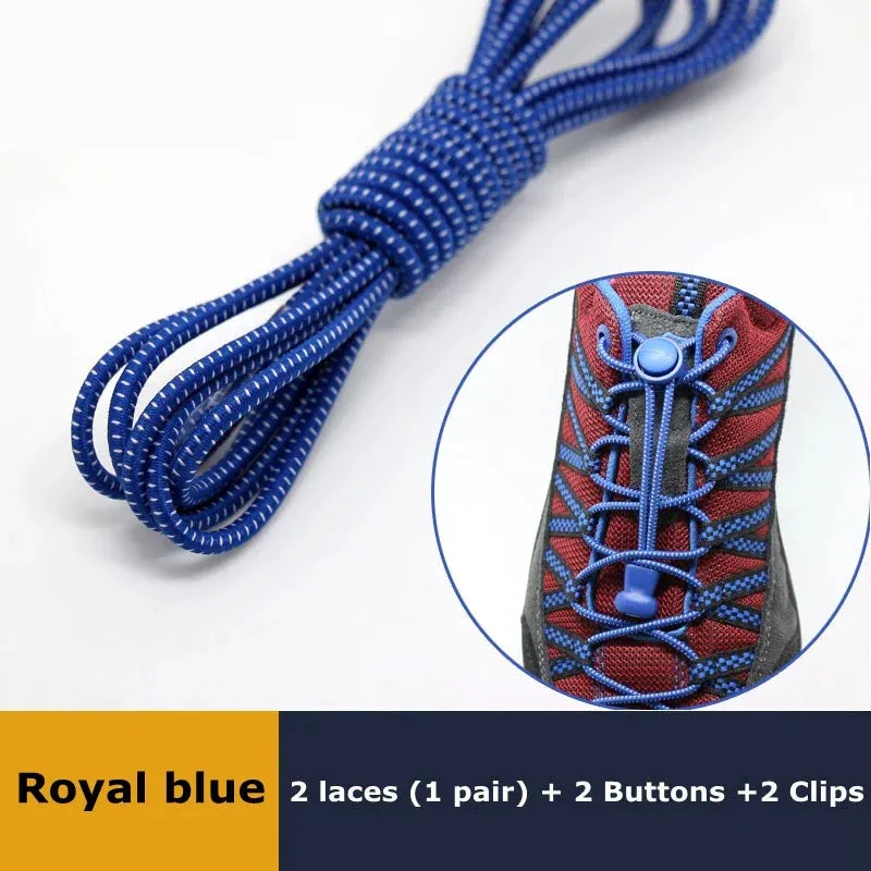 1Pair Shoelaces for Sneaker Elastic No Tie Shoe Laces