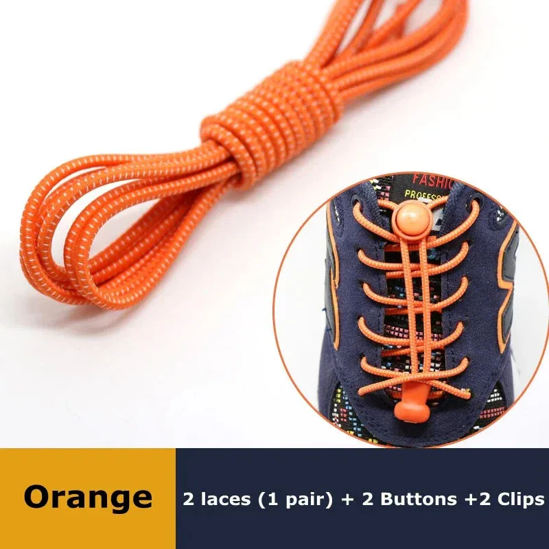 1Pair Shoelaces for Sneaker Elastic No Tie Shoe Laces