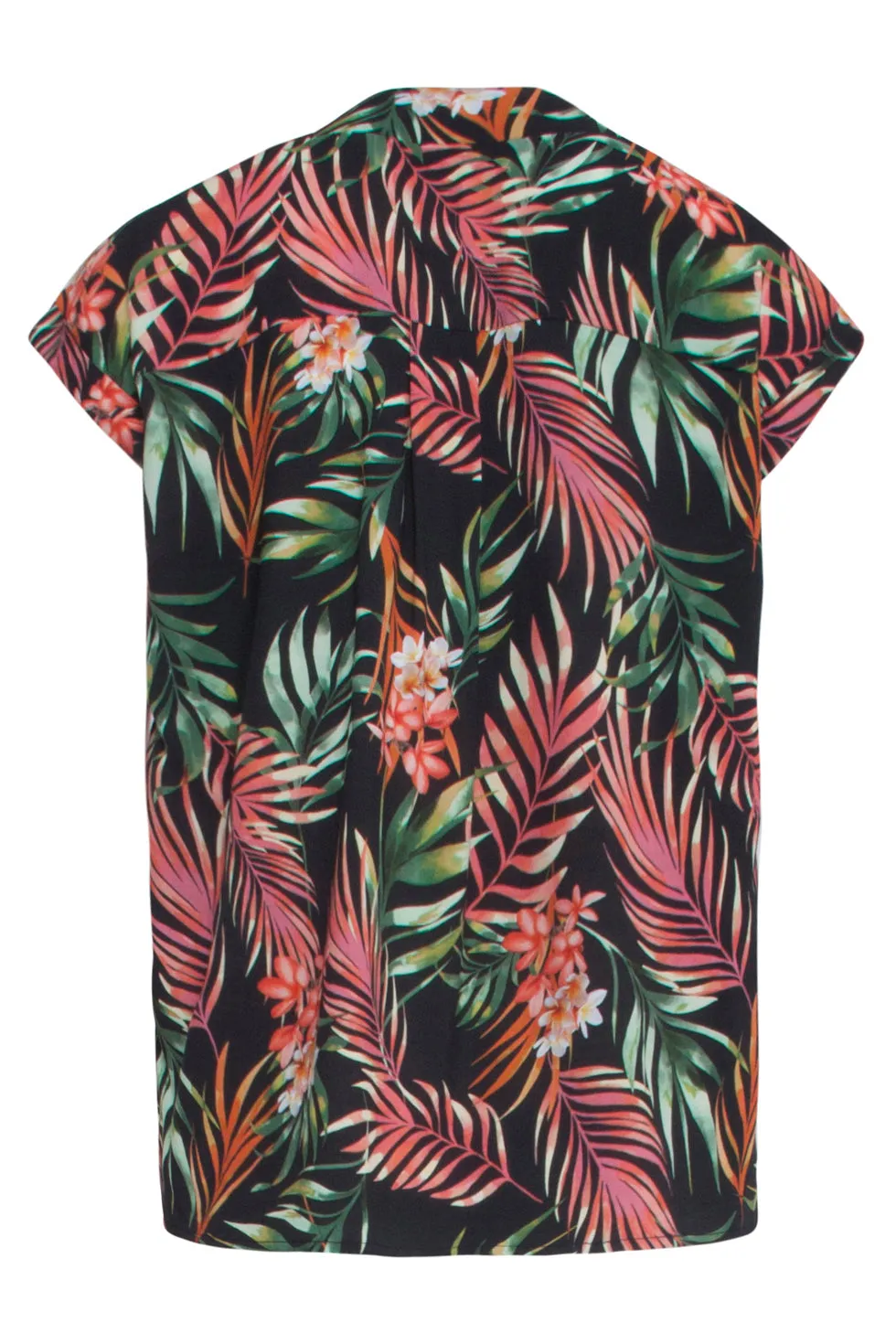 23111 Women'S Summer Short-Sleeve V-Neck Printed Tops | Blackwhite