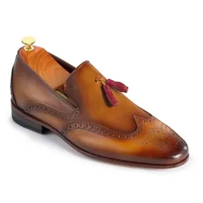 6 CM/2.36 Inches Men’s Elevator Shoes – Brown Suede Penny Loafers