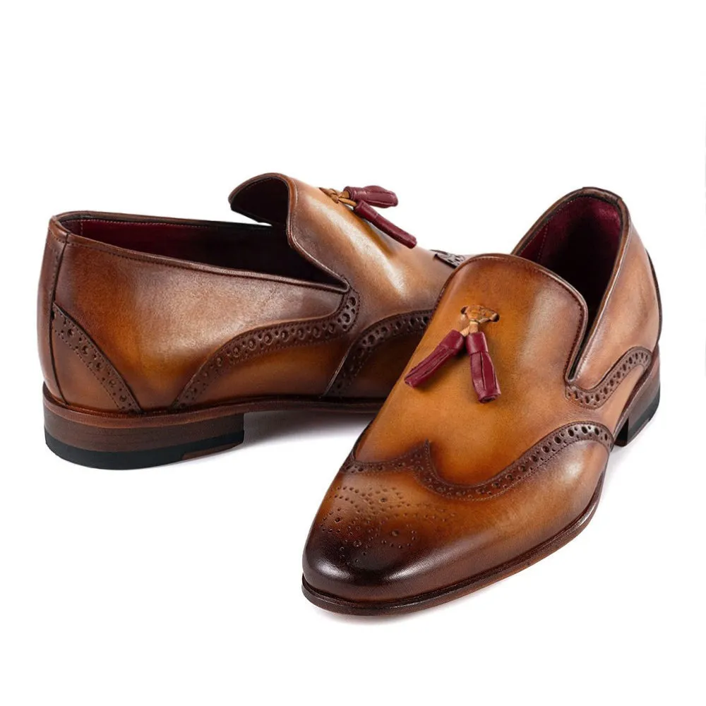 6 CM/2.36 Inches Men’s Elevator Shoes – Brown Suede Penny Loafers