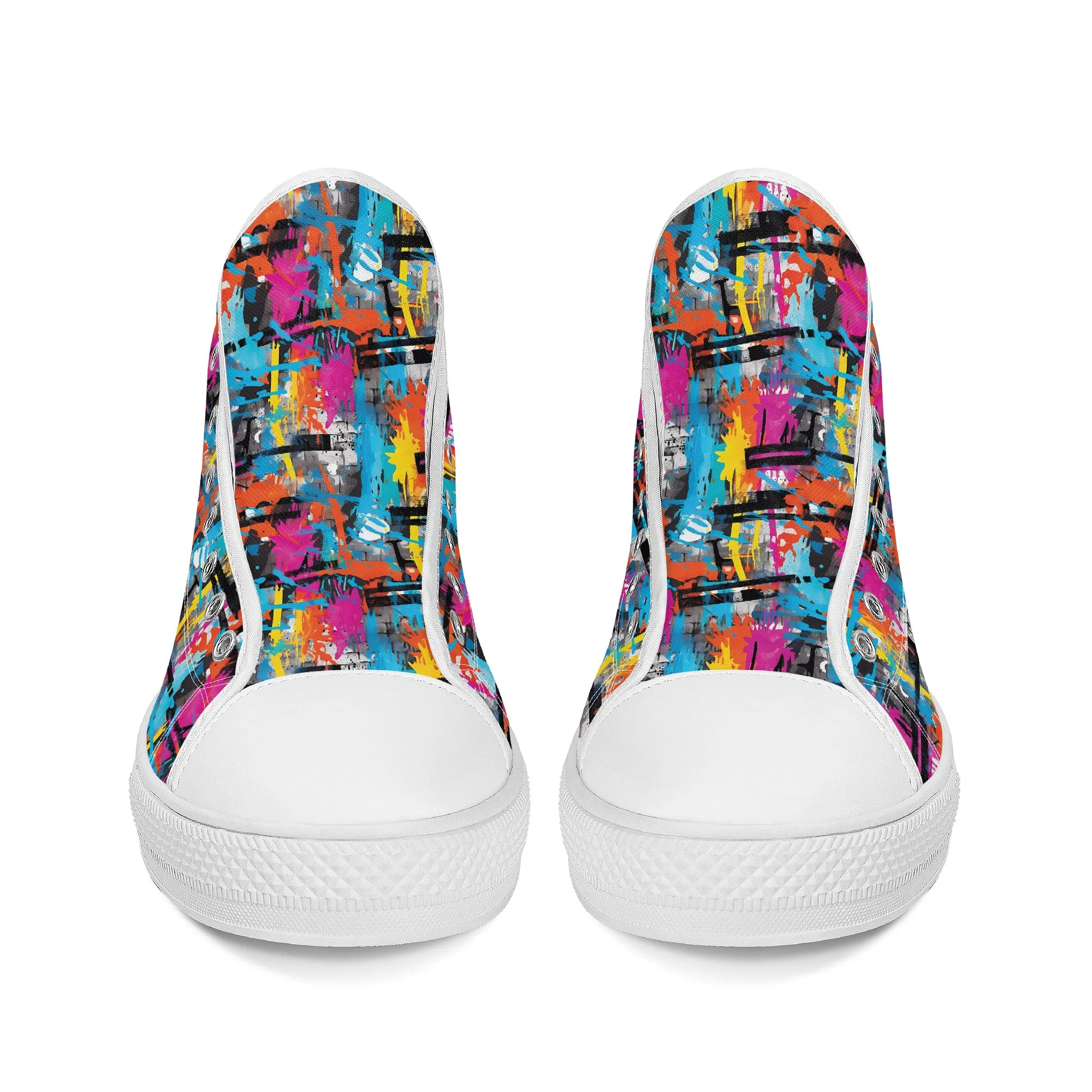 Abstract Graffiti Design Converse Style High Tops