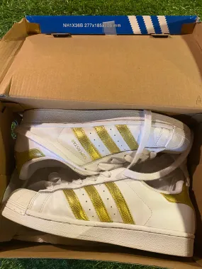 Adidas Originals Superstar J Unisex Boxed Trainers UK Size 4 US Size 4.5 Vintage