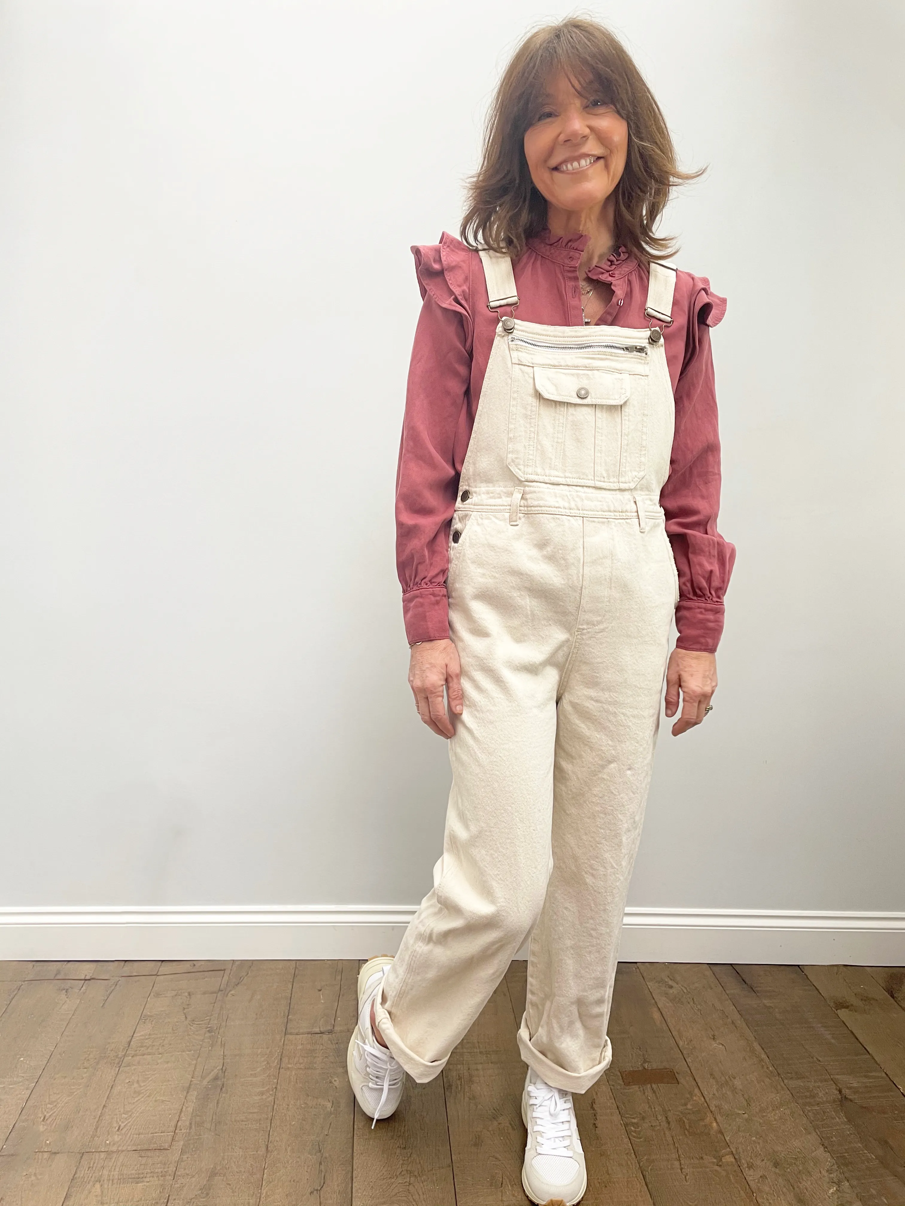 AV Tineborrow 12 Dungarees in Ecru