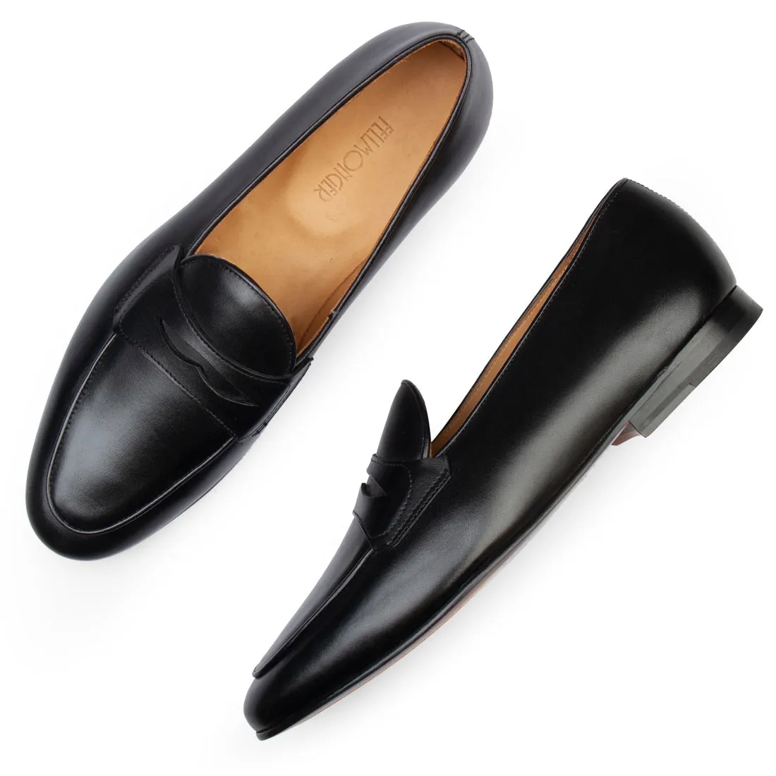 Black Penny Belgian Loafers