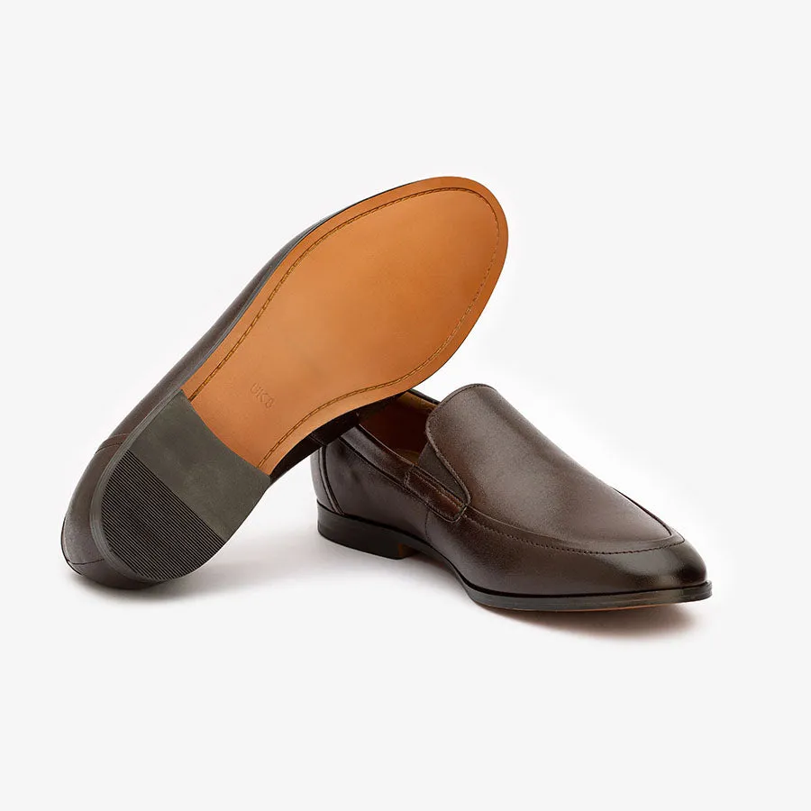 Brown Elasticated Loafers