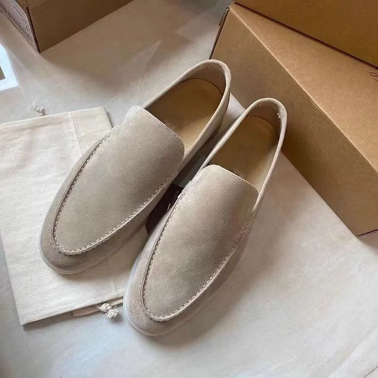 Celebrity style men's shoes retro fleece loafers