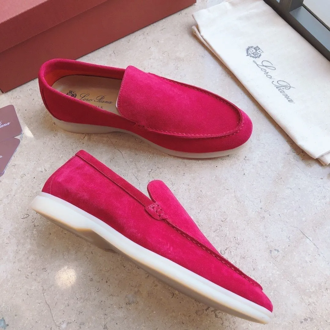Celebrity style men's shoes retro fleece loafers