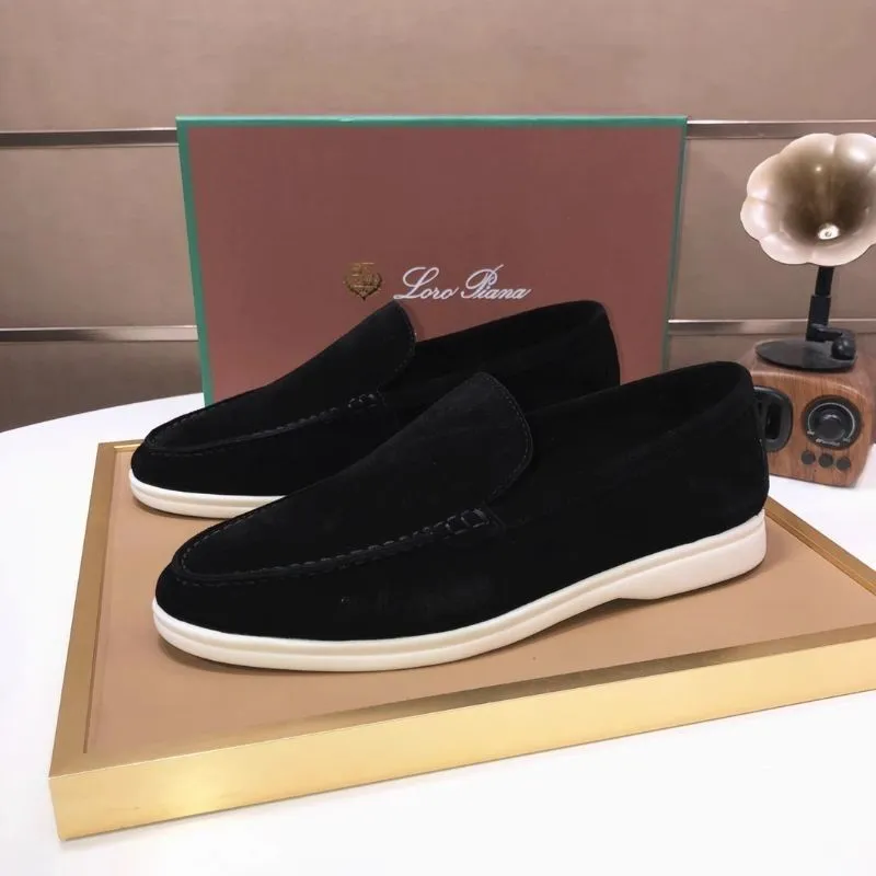 Celebrity style men's shoes retro fleece loafers