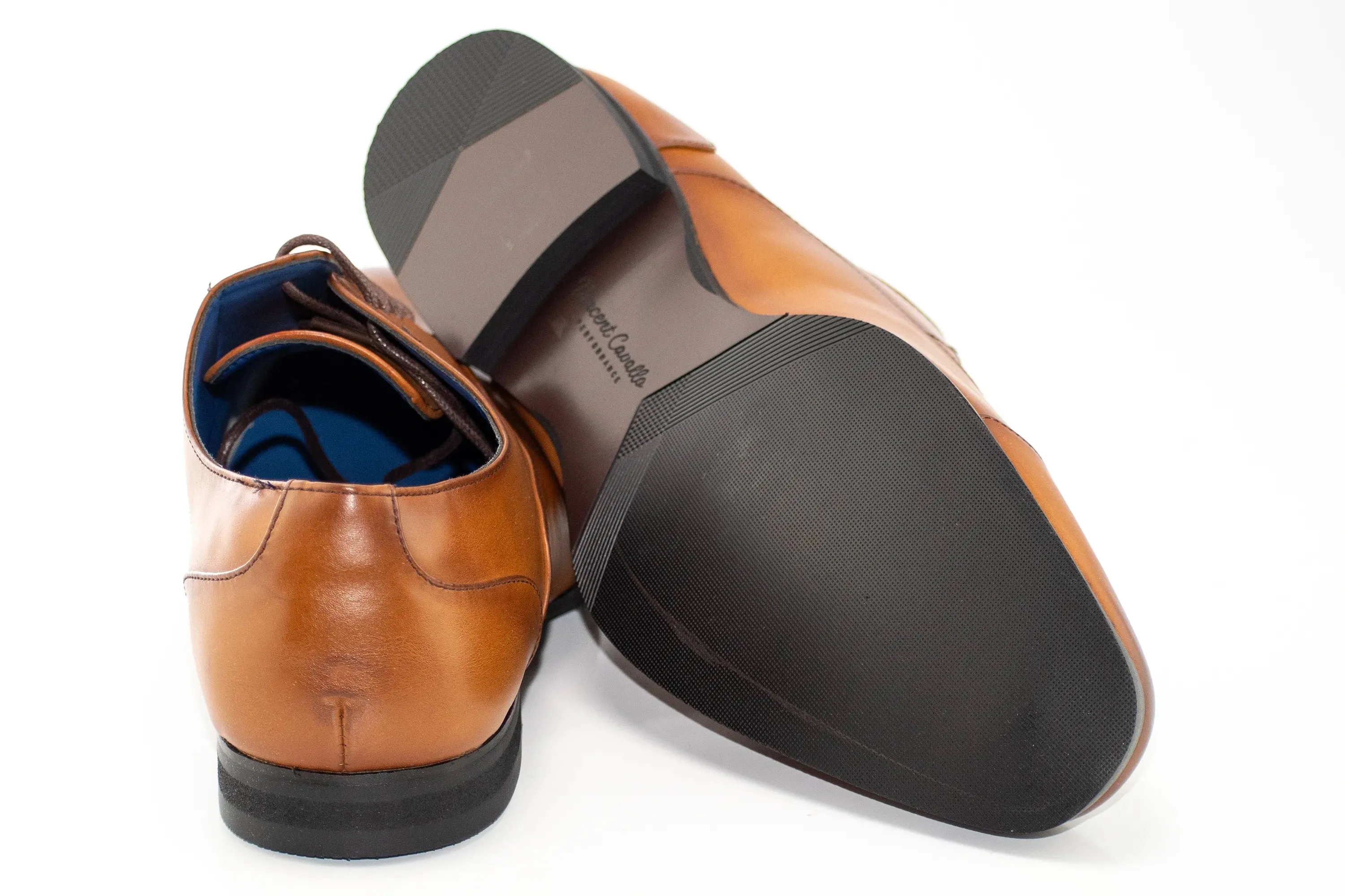 Cognac Oxford Cap-Toe Dress Shoes