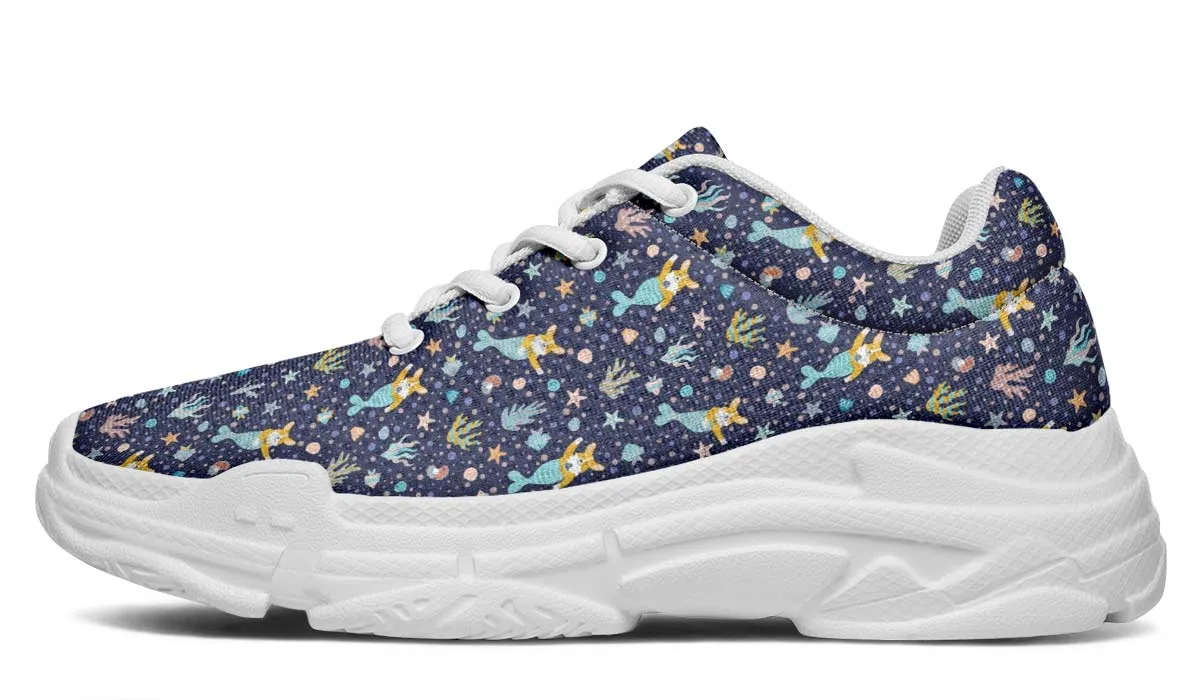 Corgi Mermaid Chunky Sneakers