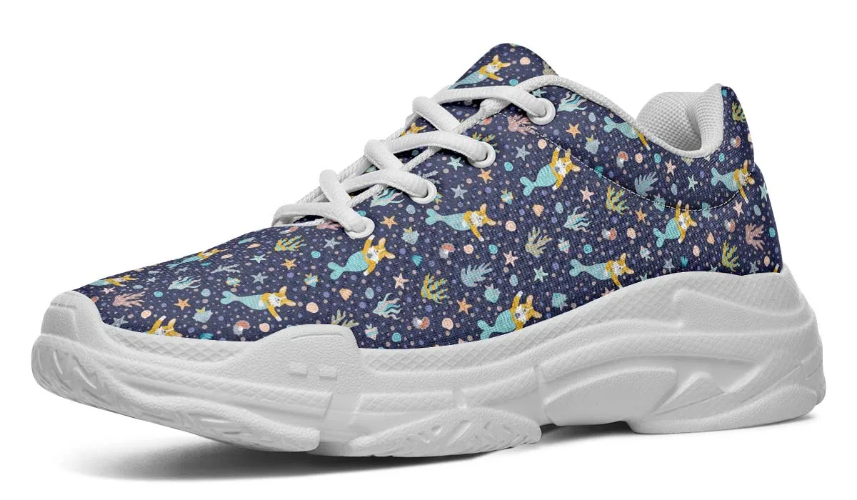 Corgi Mermaid Chunky Sneakers