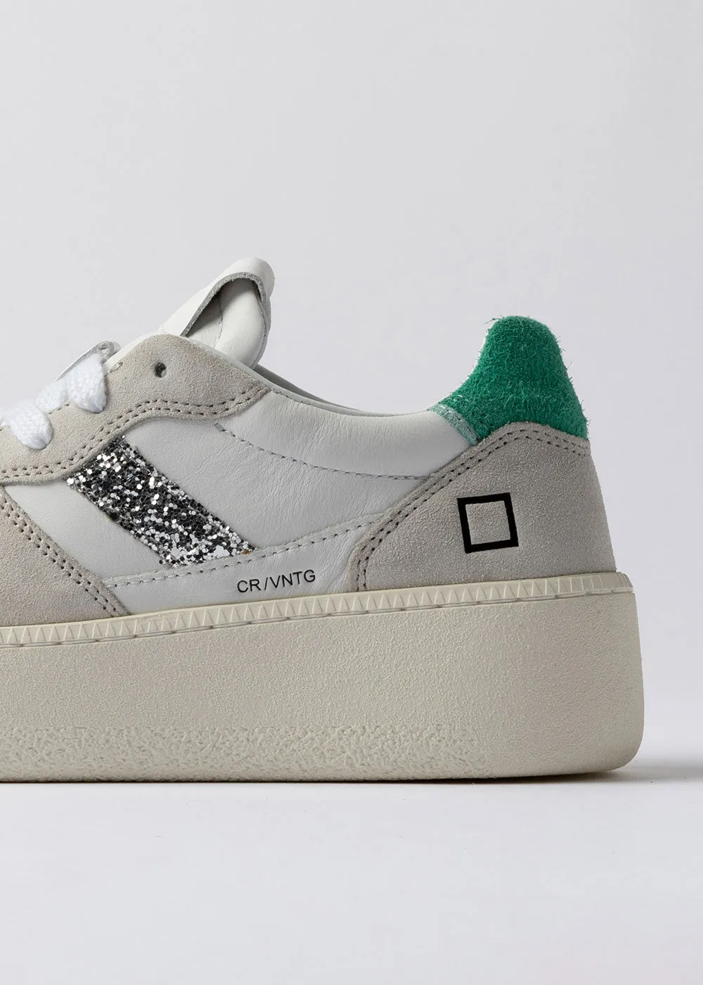 Court Platform Sneakers - White & Green
