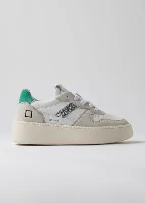 Court Platform Sneakers - White & Green
