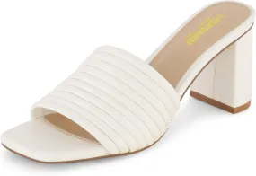 CUSHIONAIRE Women's Irma Strappy Block Heel Sandal  Memory Foam CUSHIONAIRE Women's Irma Strappy Block Heel Sandal  Memory Foam