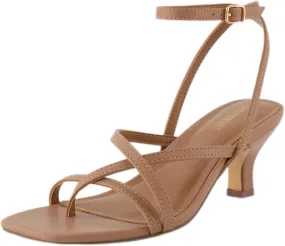 CUSHIONAIRE Women's Kitten heel sandal  Memory Foam and Wide Widths Available