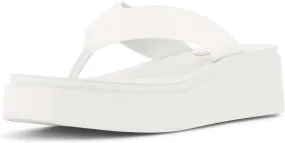 CUSHIONAIRE Women's Pippin thong platform sandal with  Memory Foam