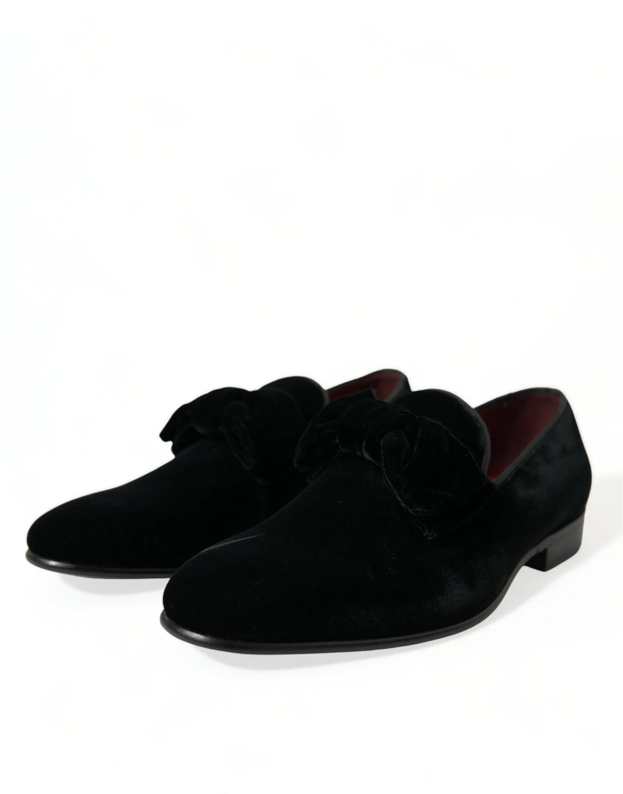Dolce & Gabbana Black Velvet Loafers