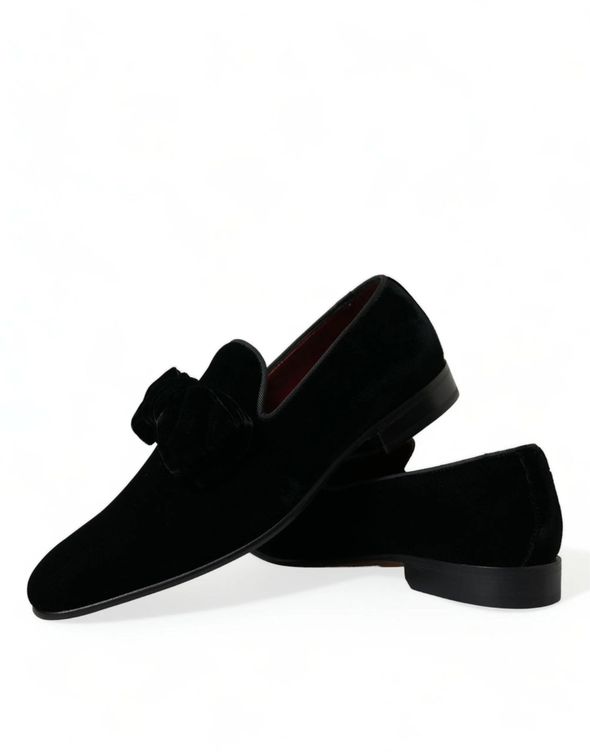 Dolce & Gabbana Black Velvet Loafers