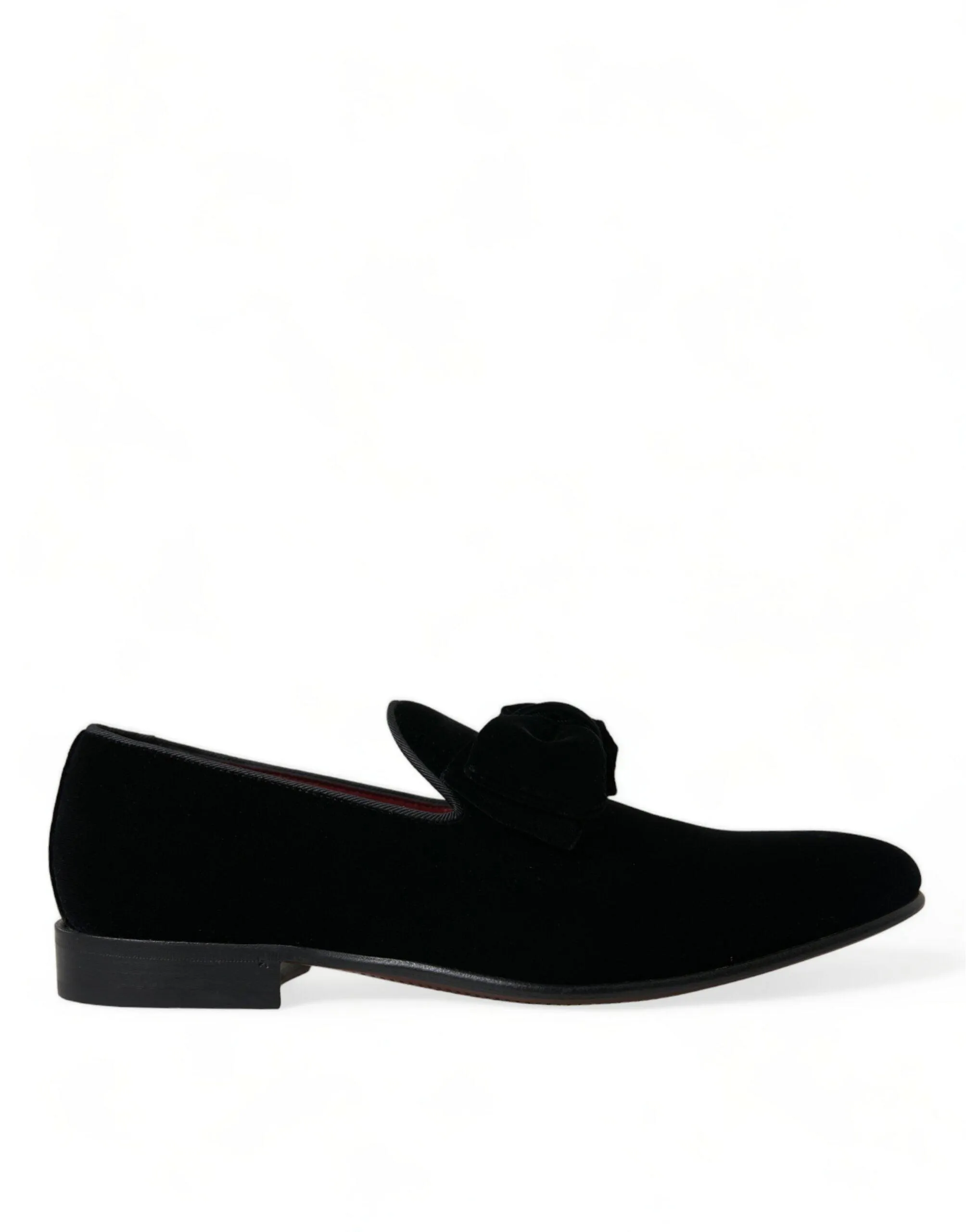 Dolce & Gabbana Black Velvet Loafers