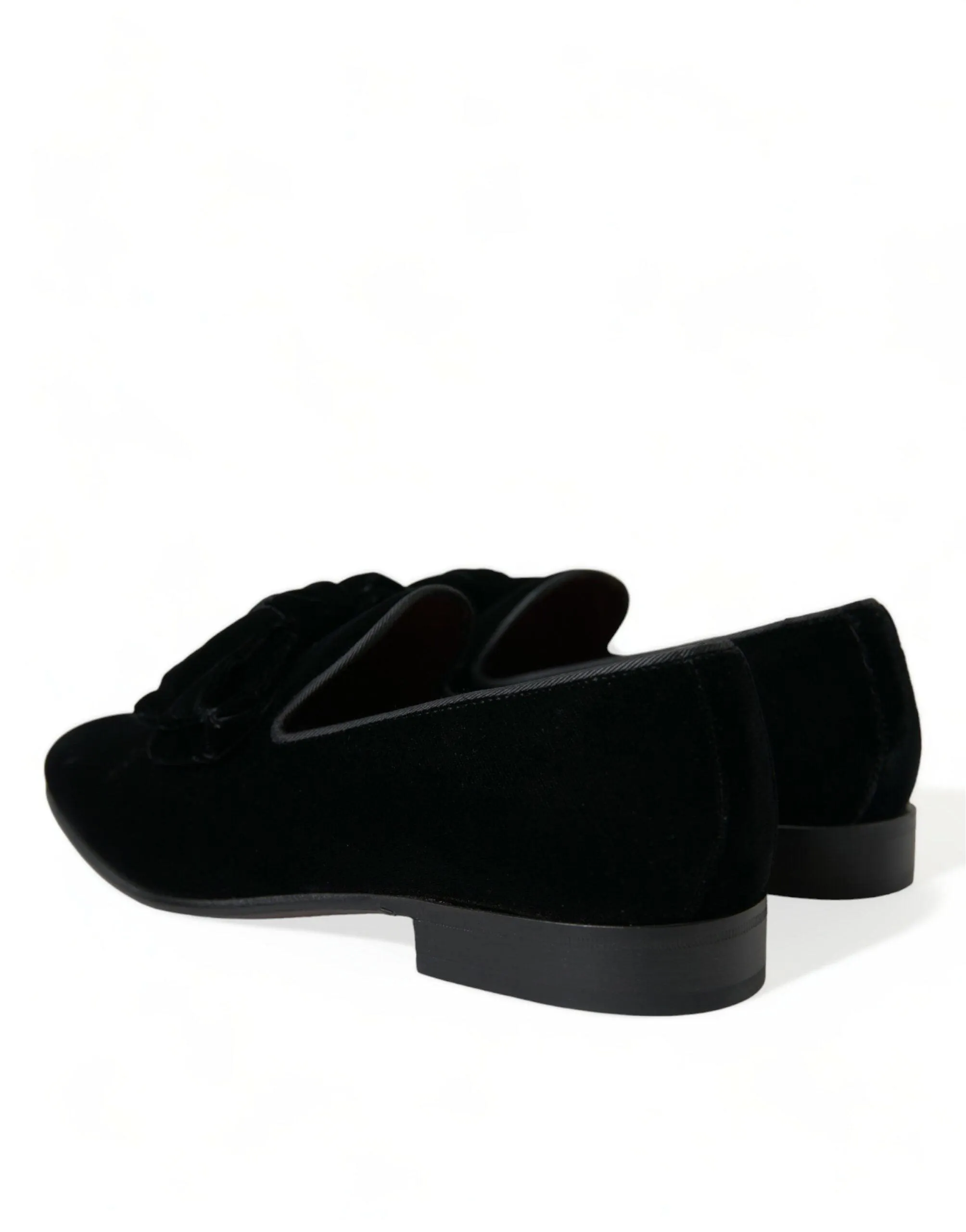 Dolce & Gabbana Black Velvet Loafers