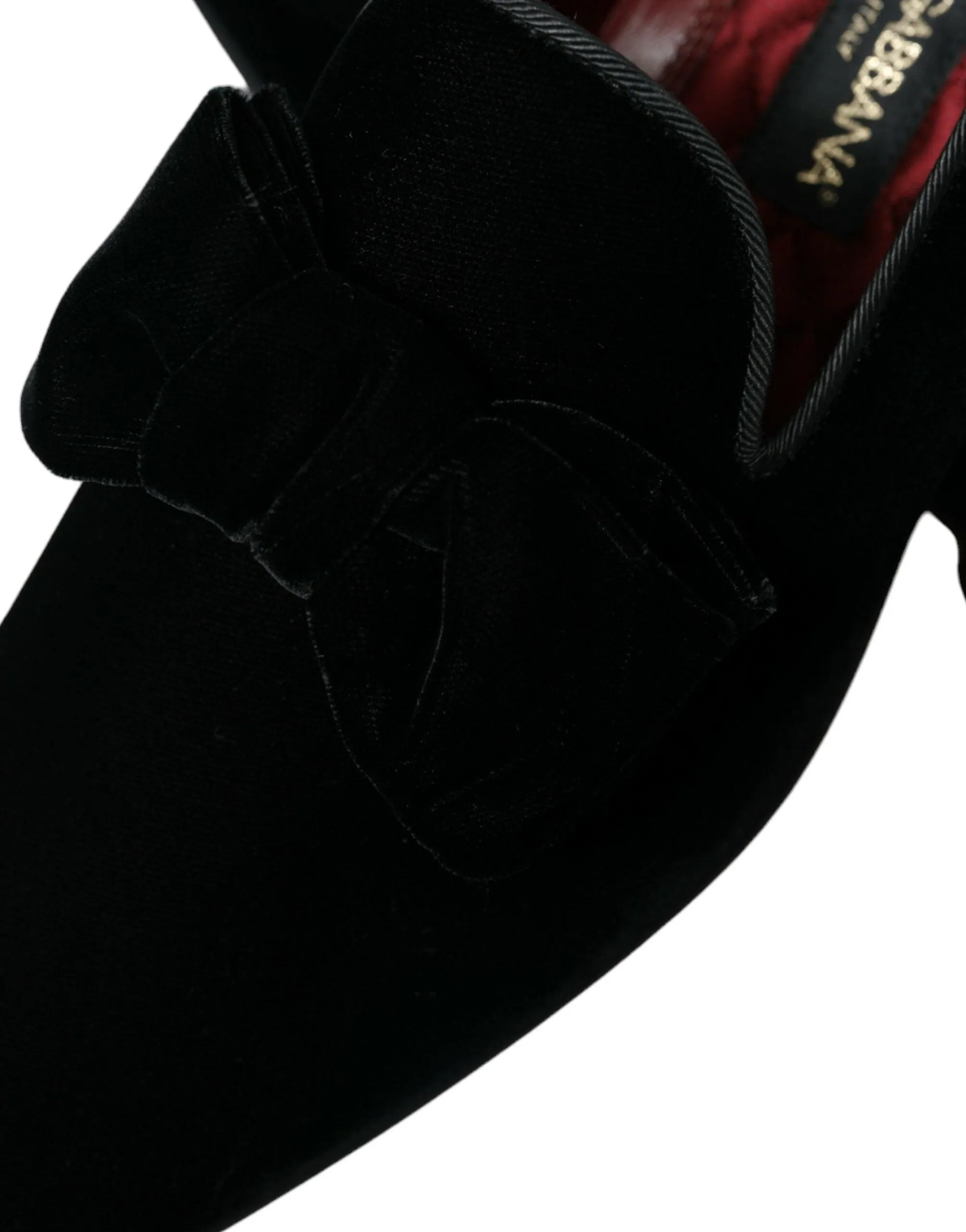 Dolce & Gabbana Black Velvet Loafers