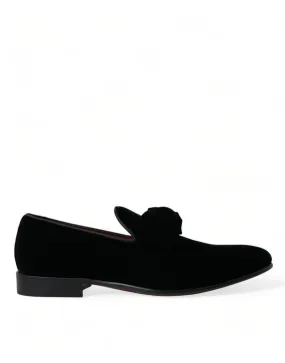 Dolce & Gabbana Black Velvet Loafers