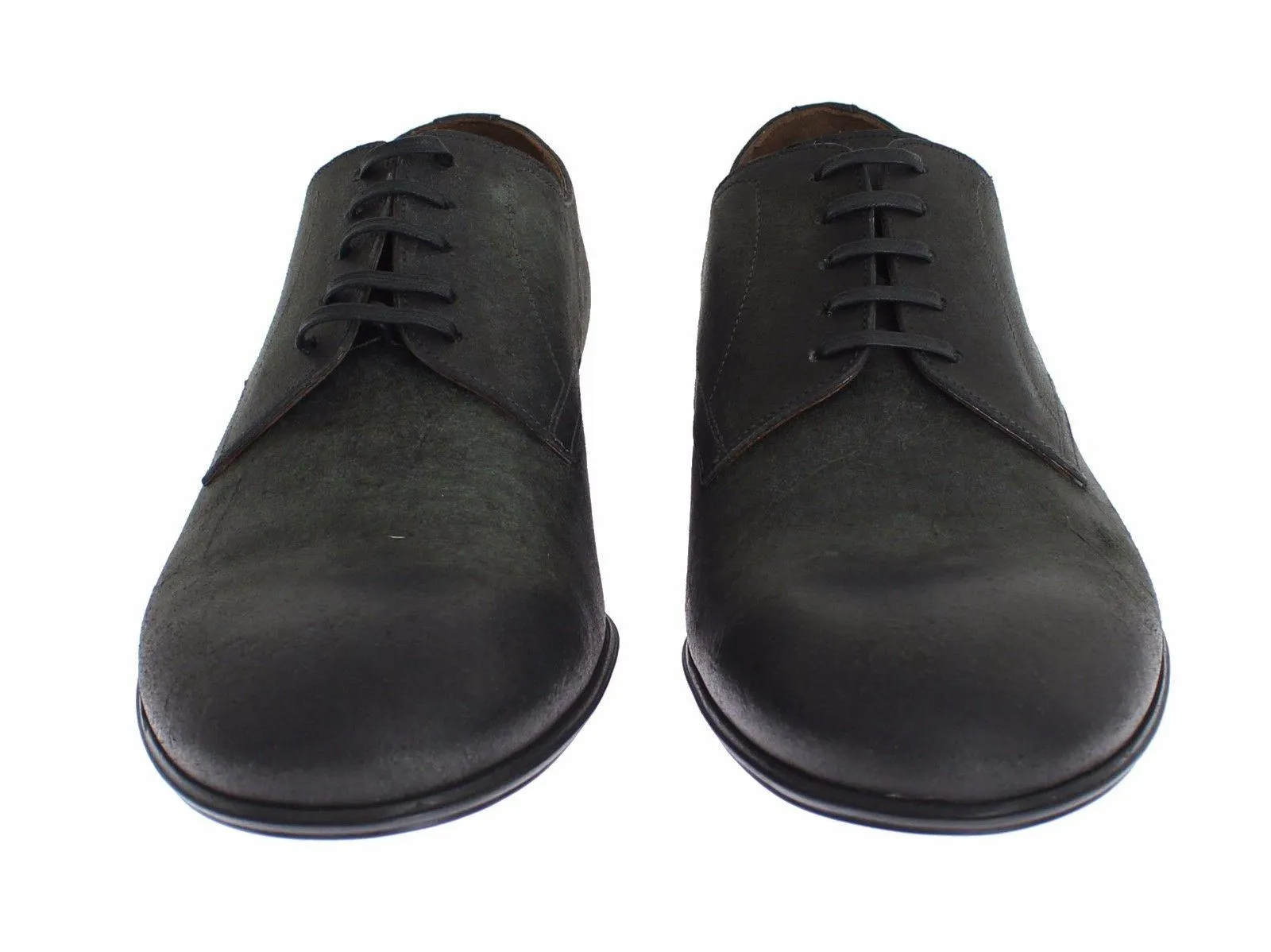 Dolce & Gabbana Mens Green Leather Dress Formal Derby Shoes