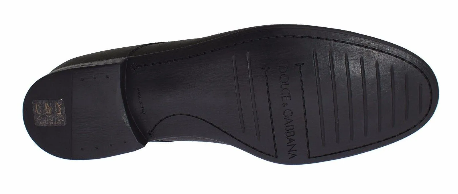Dolce & Gabbana Mens Green Leather Dress Formal Derby Shoes