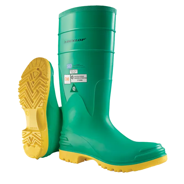 Dunlop 8701200 HazMax Men's 16"  Chemical Protective PVC Knee Boots