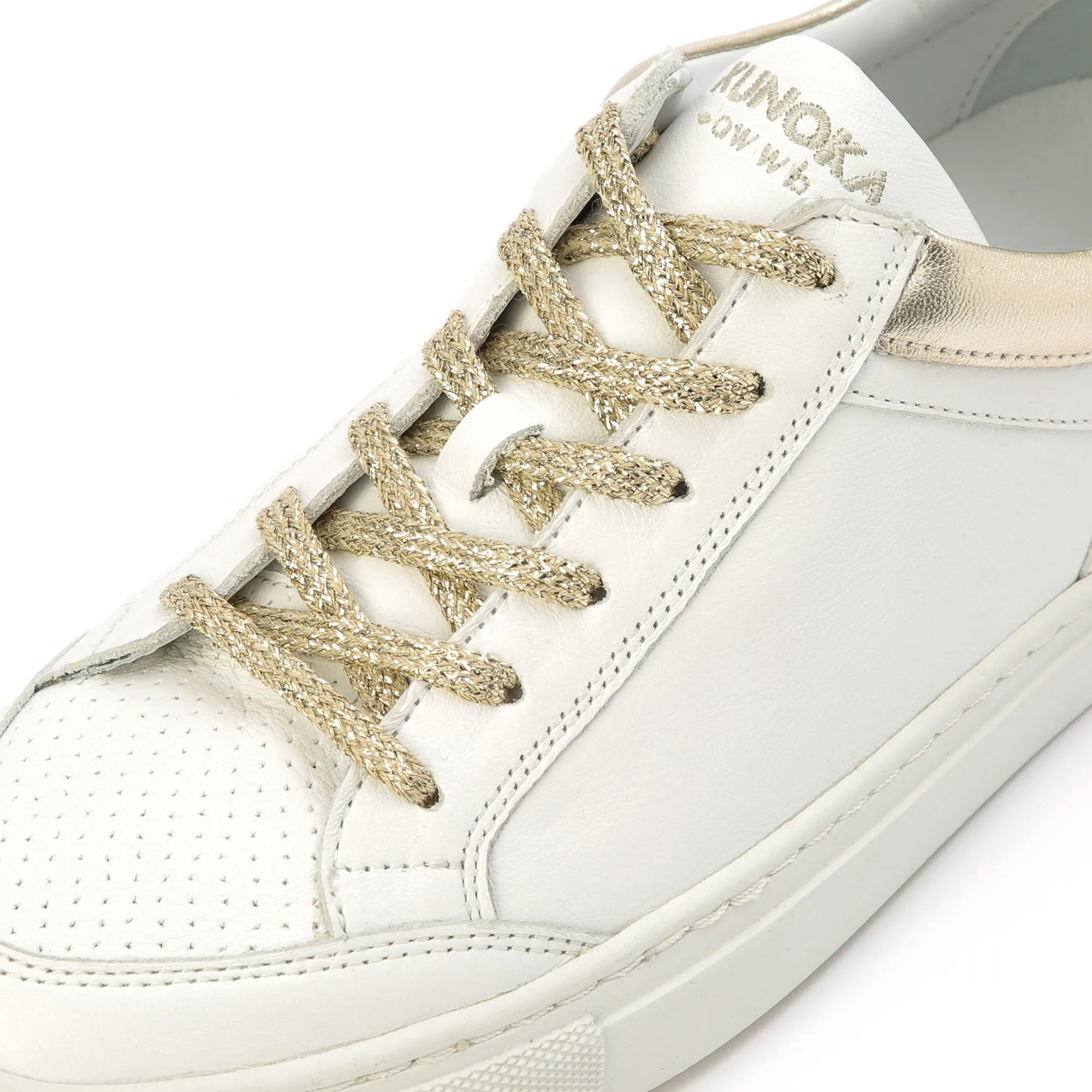 GABRIELLE low sneaker - white/golden collar