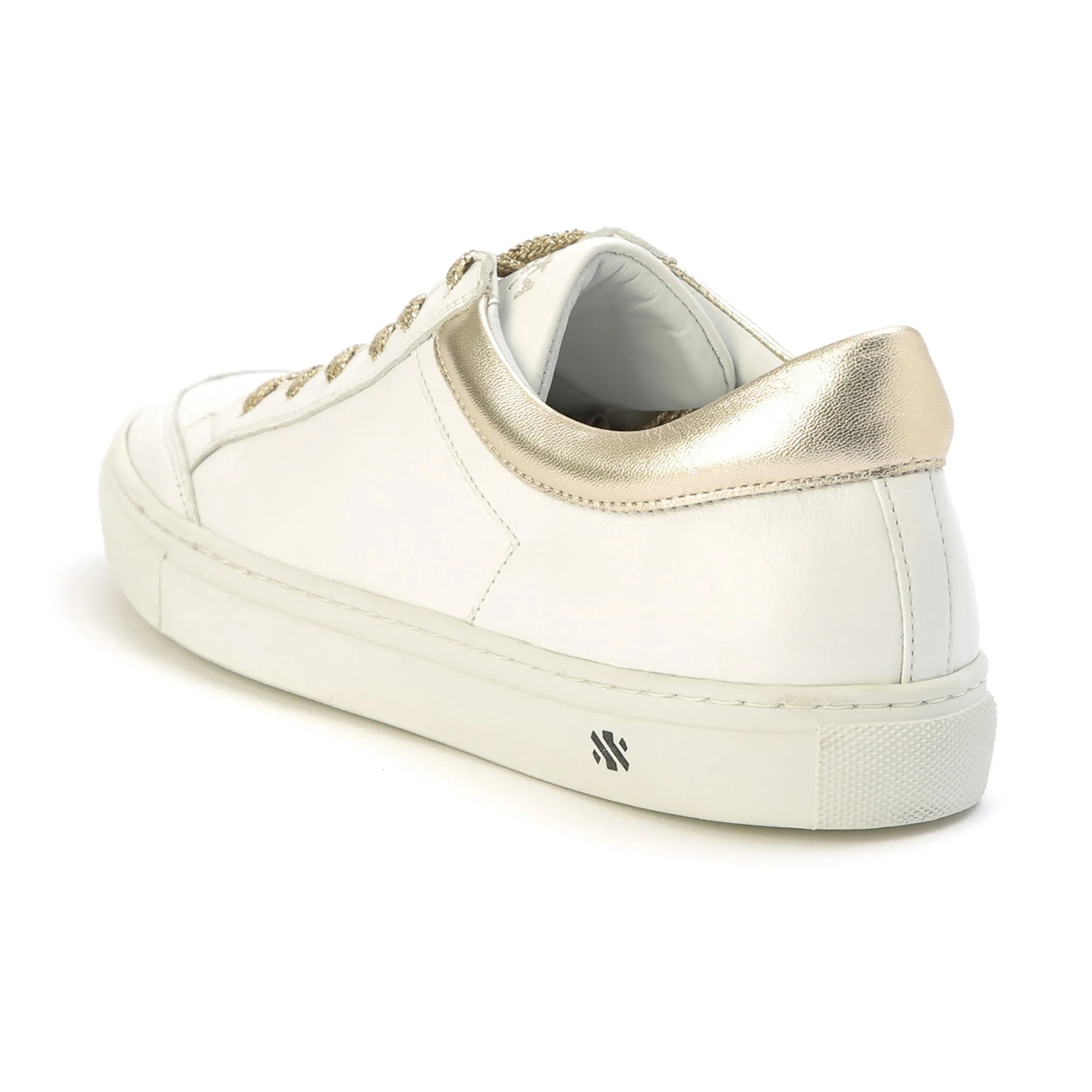 GABRIELLE low sneaker - white/golden collar