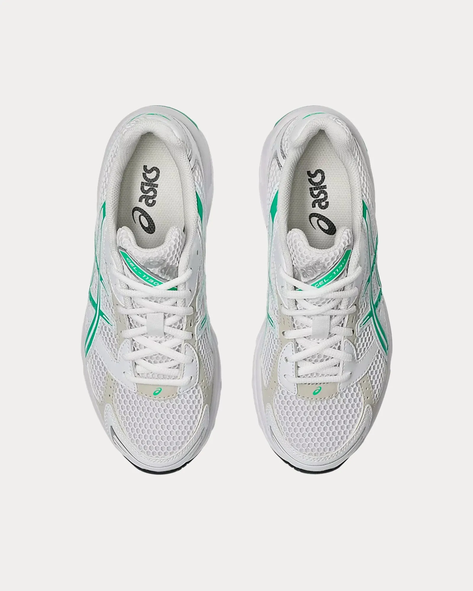 Gel-1130 White / Malachite Green Low Top Sneakers