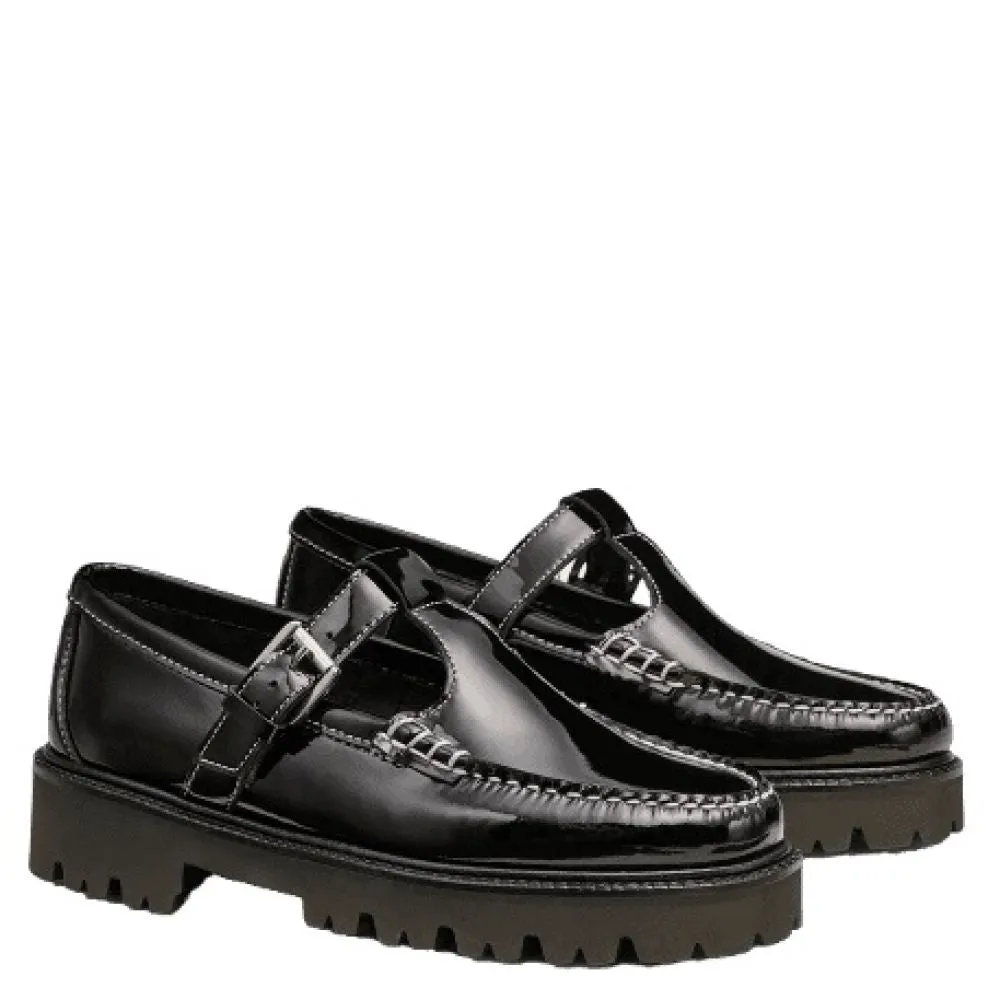 G.H. Bass Women's Mary Jane Super Lug Weejuns Loafer in Black Patent