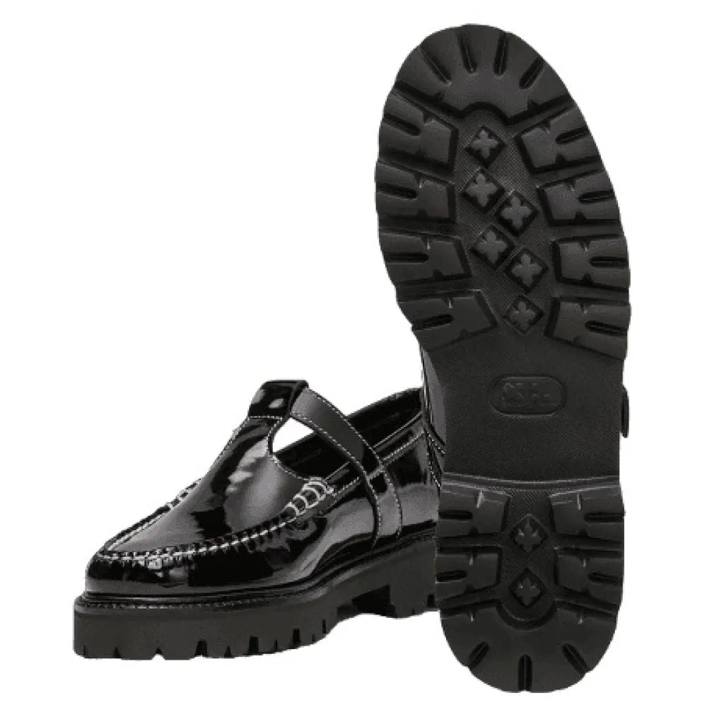 G.H. Bass Women's Mary Jane Super Lug Weejuns Loafer in Black Patent