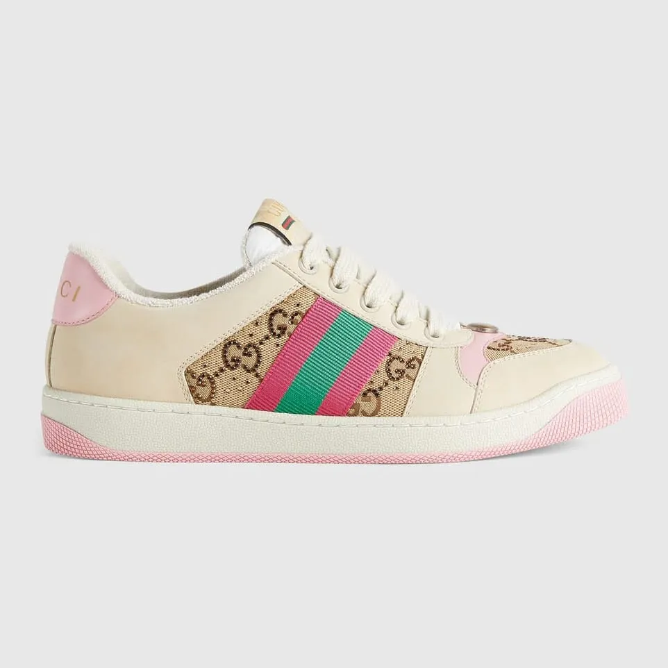 Gucci Women Screener Sneaker With Crystals