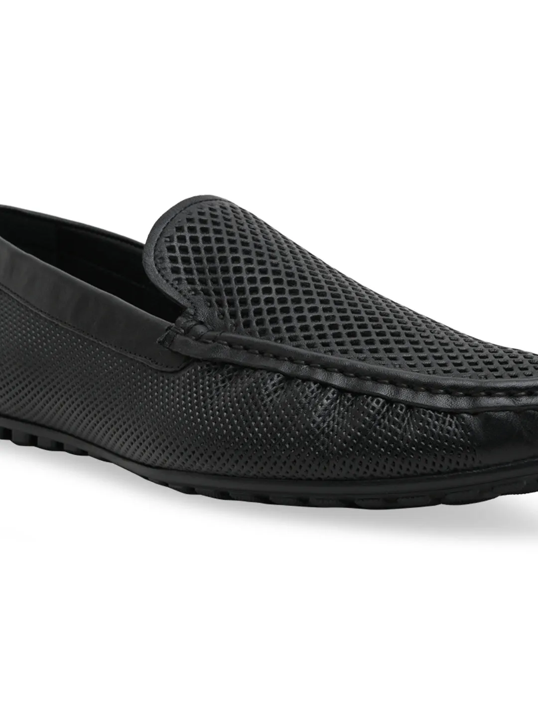Imperio By Regal Mens Casual Leather Laser Cut Loafers