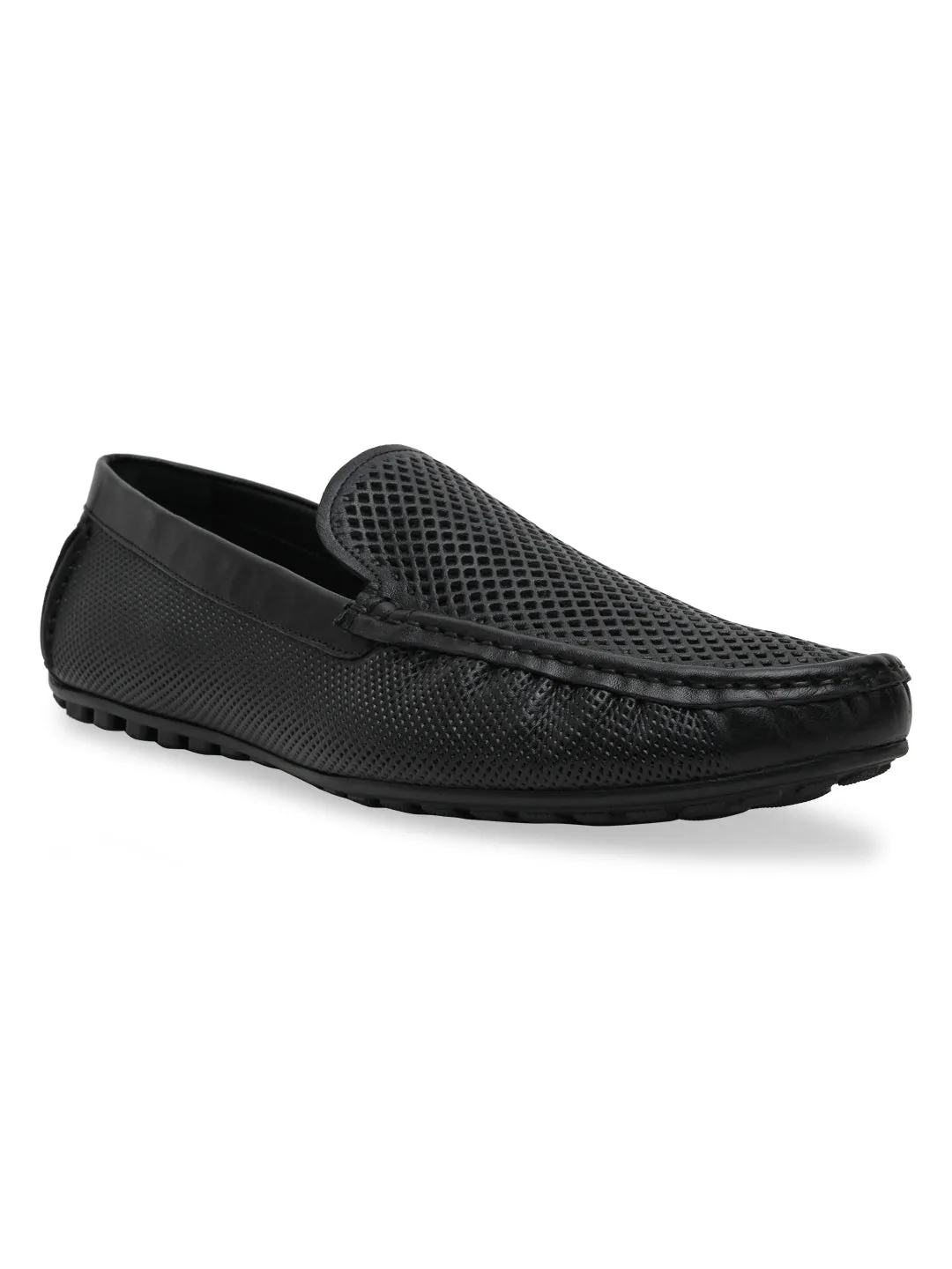Imperio By Regal Mens Casual Leather Laser Cut Loafers