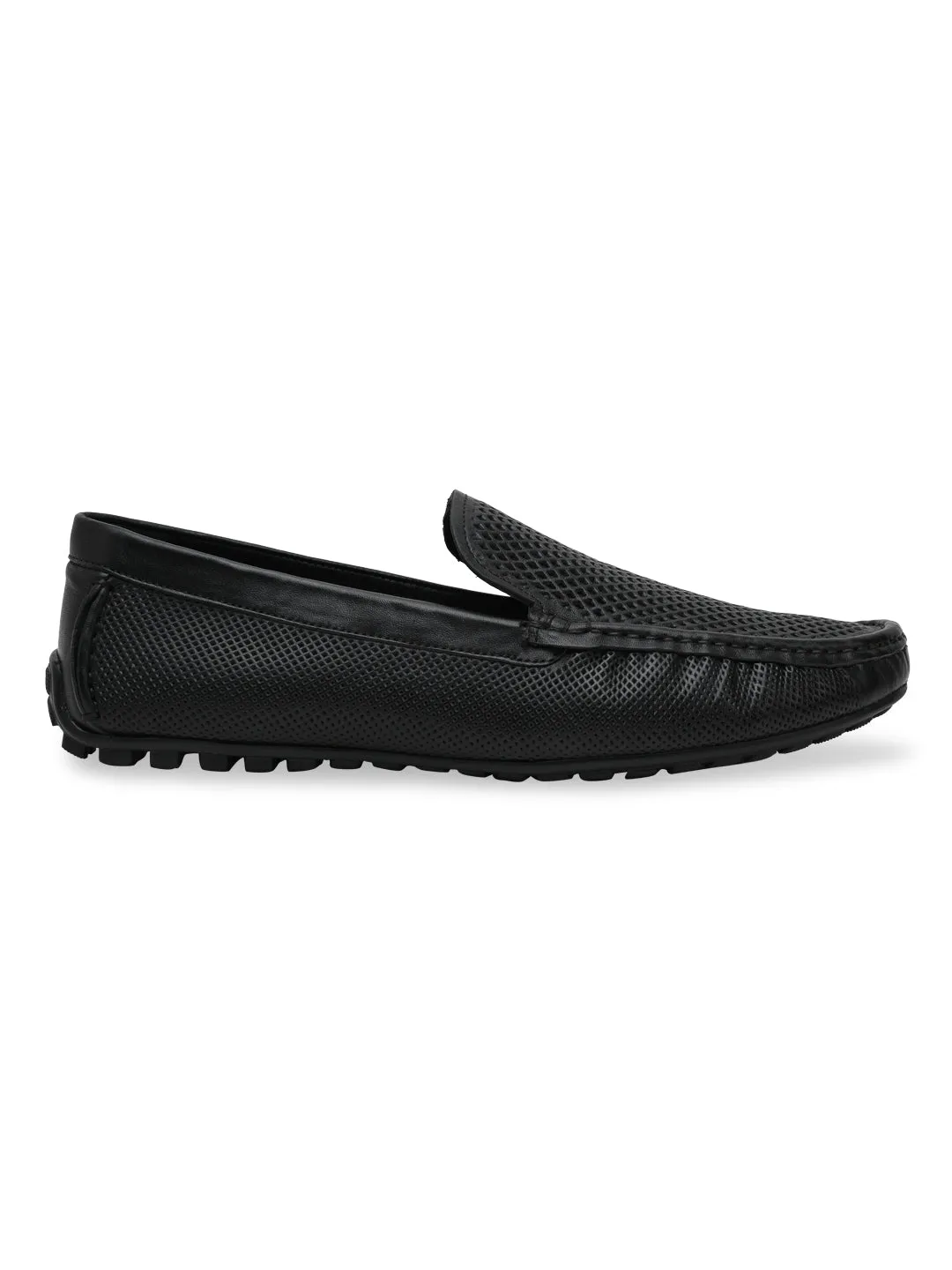 Imperio By Regal Mens Casual Leather Laser Cut Loafers