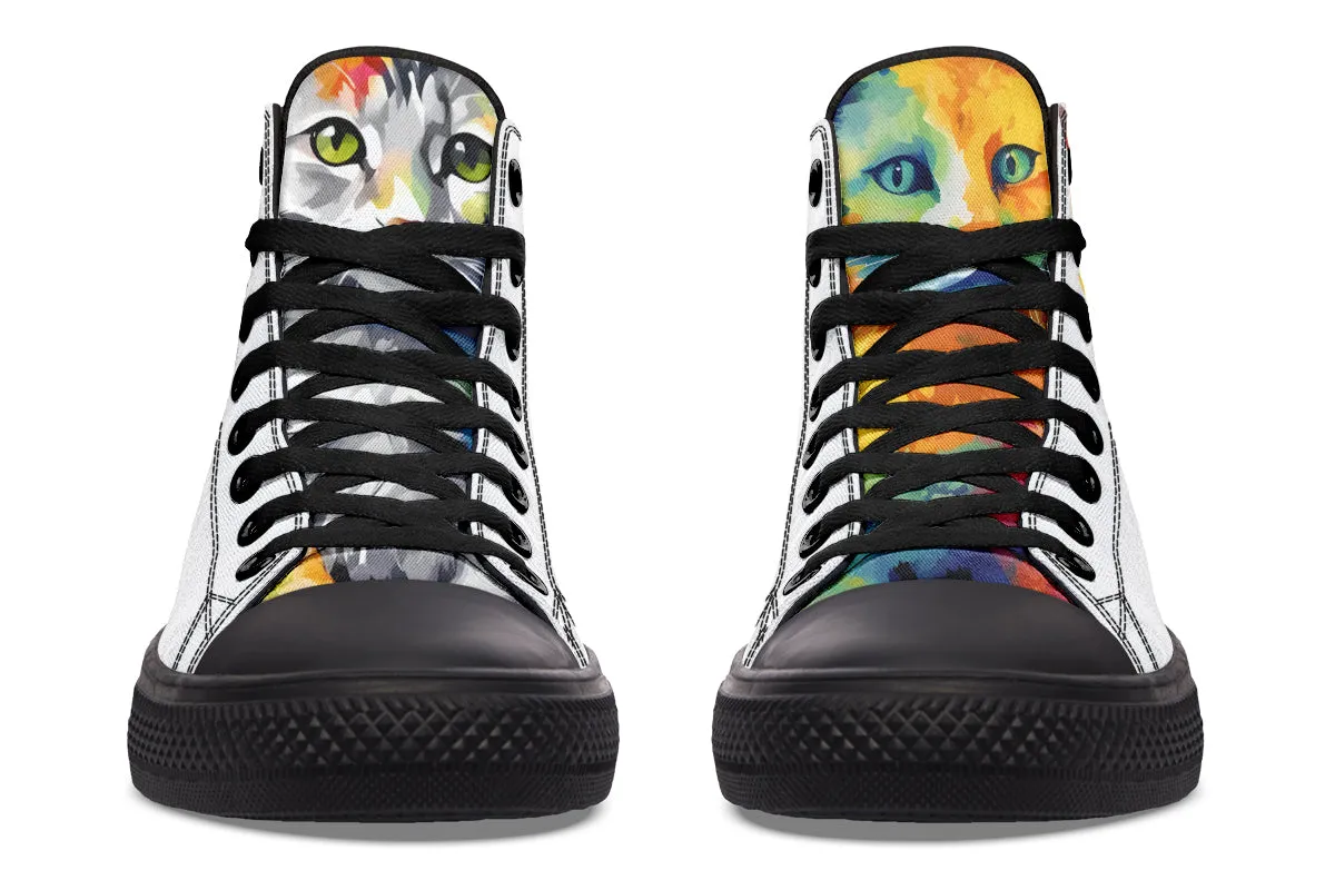 Kitty On My Foot High Tops