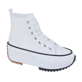 Ladies Classic  White Hi Tops Platform Urban Jacks Sienna sale